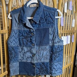 Vintage 90’s New Directions Blue Denim Vest